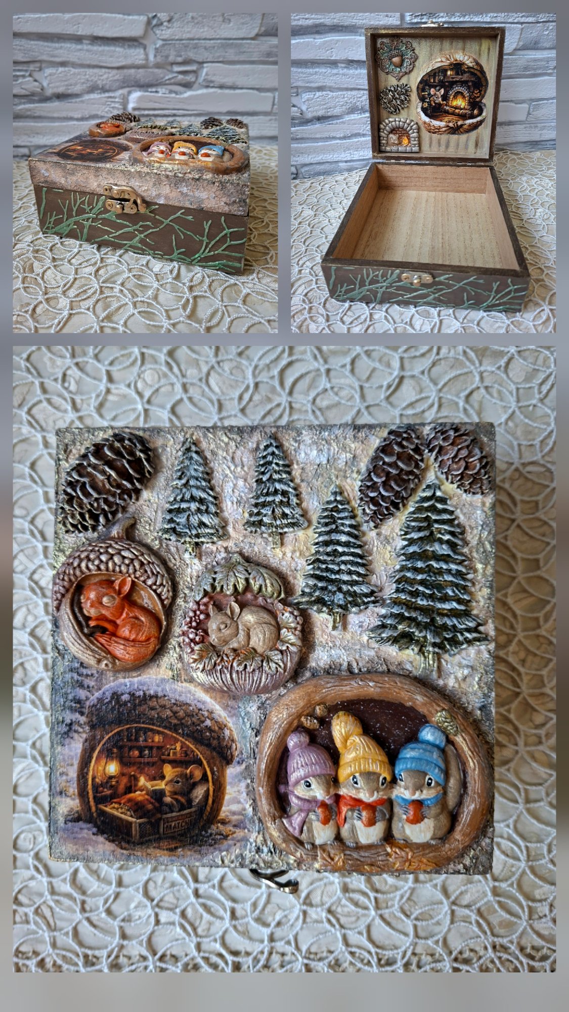 Шкатулка "норка",выполненная в технике "декупаж " — decor pentru casă lucrat manual, Little Art House / Ceramic & Decoupage