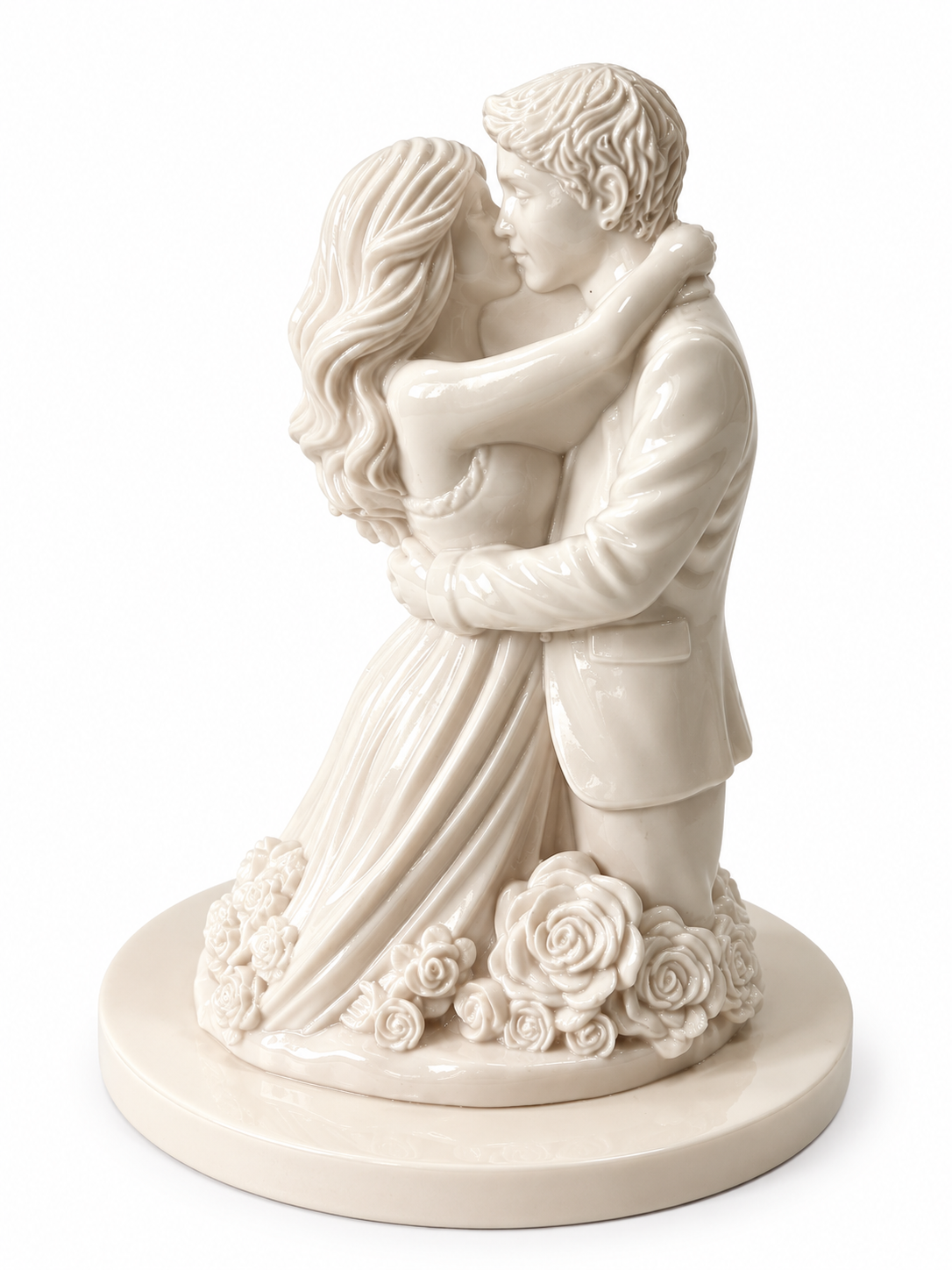 Statuetă „Cuplu îndrăgostit” — figurine decorative lucrat manual, Marmora
