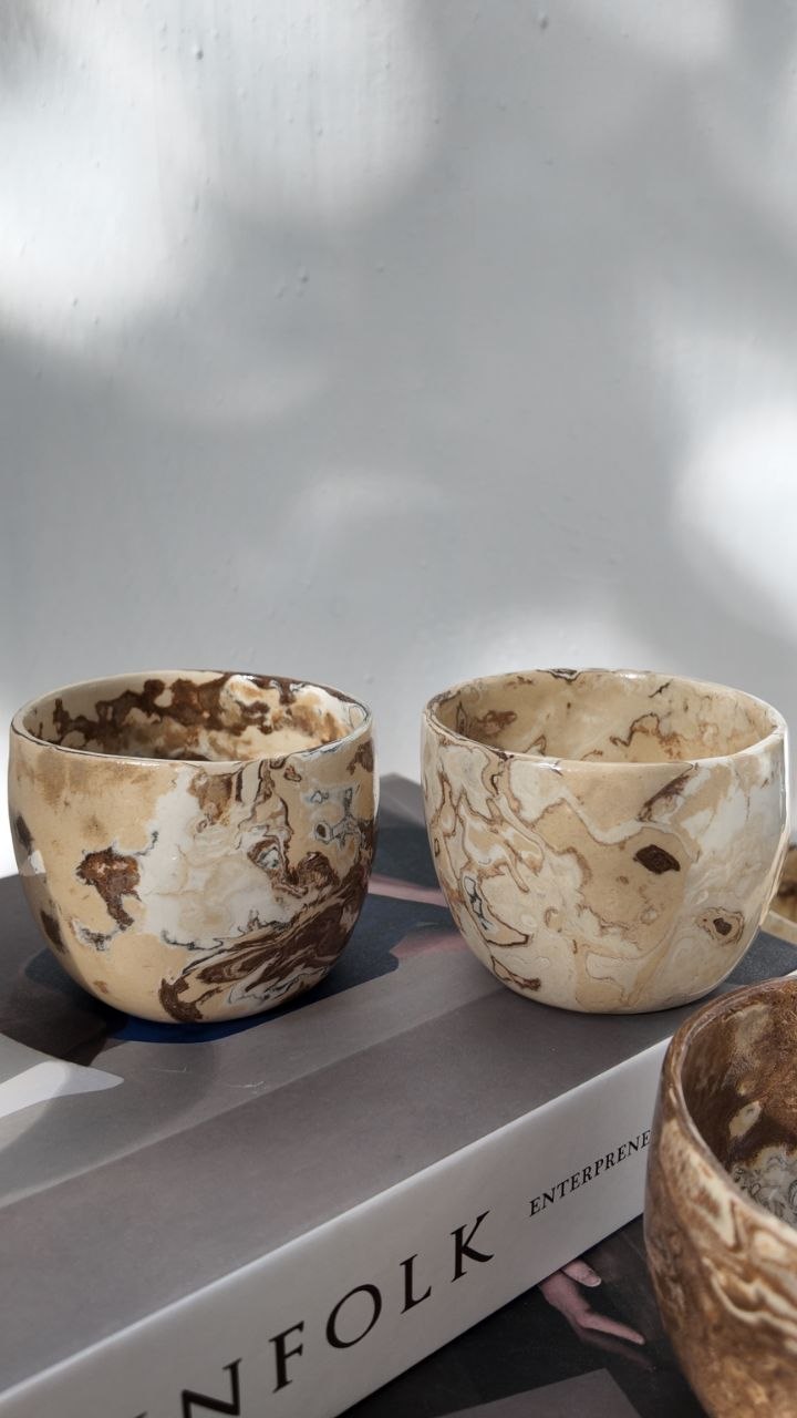 Ceașcă Fluid Marble — ceramică și veselă lucrat manual, AesthMade