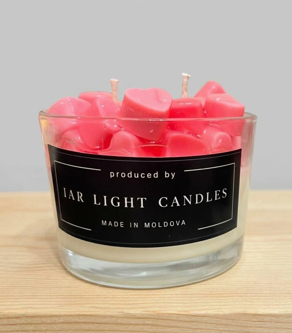 Сердечки. Ароматические свечи ручной работы из Соевого воска — lumânări lucrat manual, Iar Light Candles