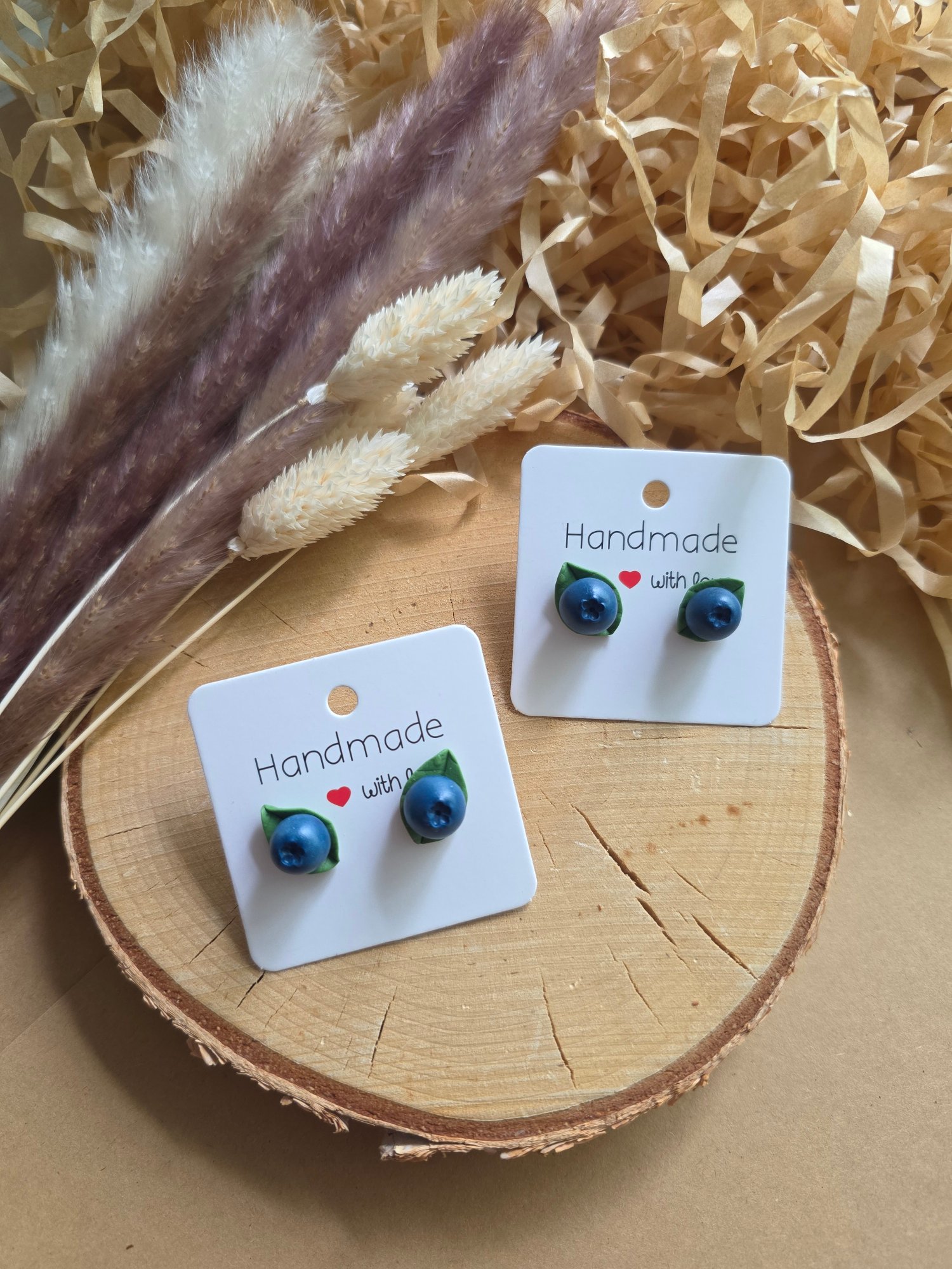 Cercei "Afine" — cercei lucrat manual, Verona_polymerclay
