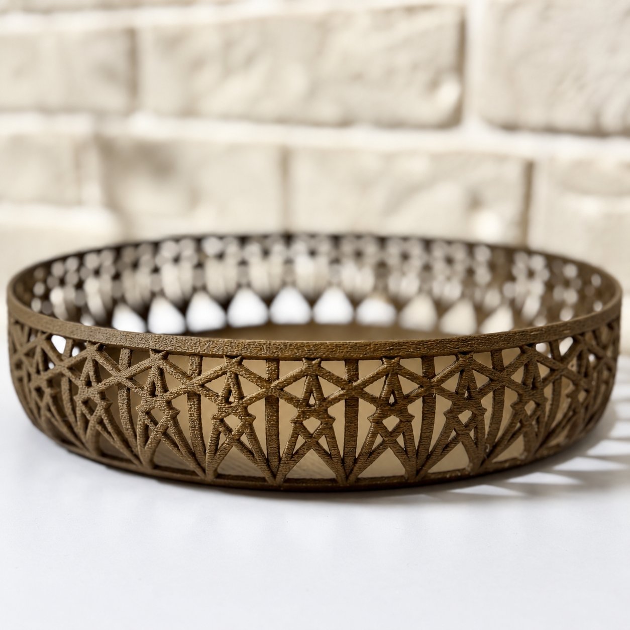 Tavă decorativă Lace Wood L — decor pentru casă lucrat manual, EDI3D