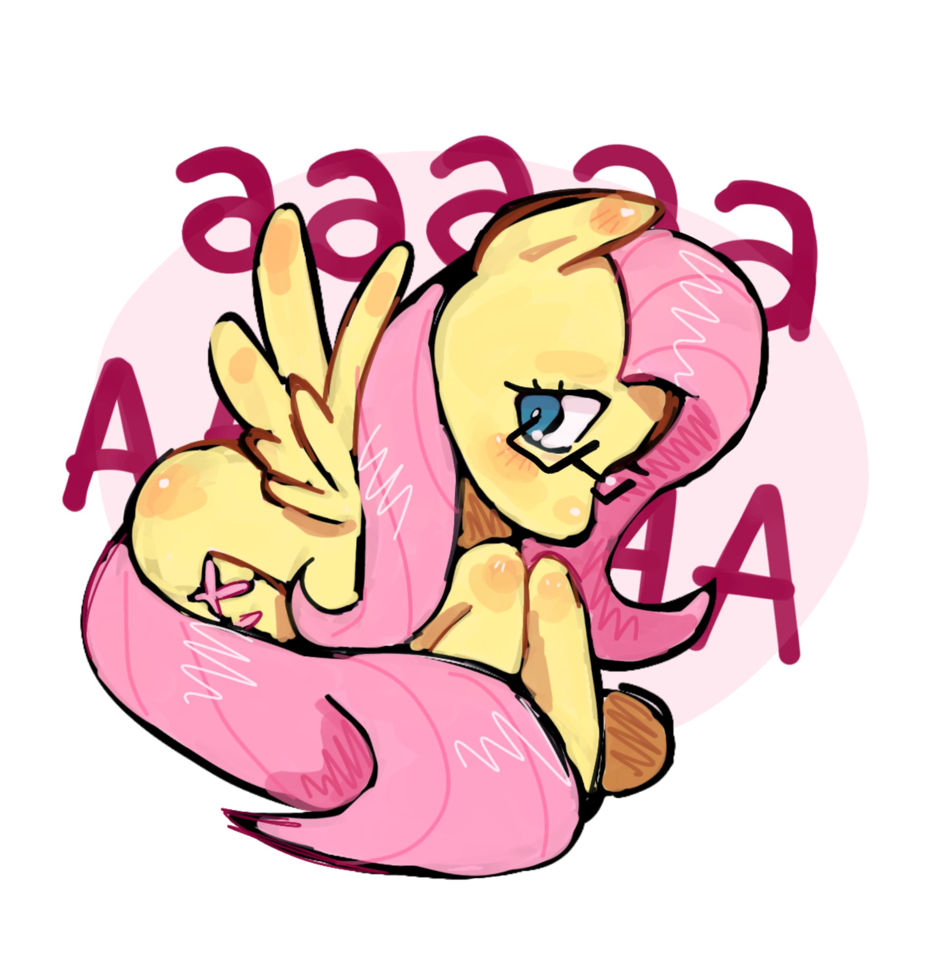 sticker "fluttershy" — stickere și autocolante lucrat manual, K3shart